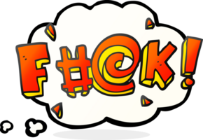 thought bubble cartoon swearword png