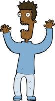 cartoon terrified man png