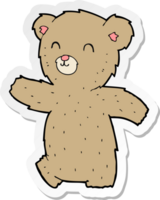 sticker of a cute cartoon teddy bear png
