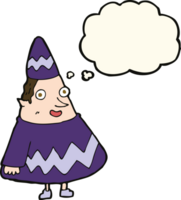 cartoon elf with thought bubble png