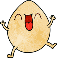 quirky hand drawn cartoon egg png