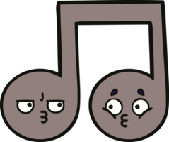 leuke cartoon muzieknoot png