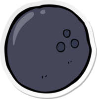 sticker of a cartoon bowling ball png