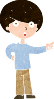 cartoon pointing boy png