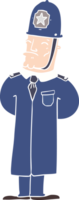 flat color style cartoon policeman png