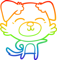 Regenbogen-Gradientenlinie Zeichnung Cartoon-Hund zeigt png