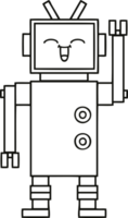 lijntekening cartoon robot png