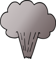 cartoon doodle whooshing cloud png