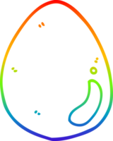 rainbow gradient line drawing cartoon egg png