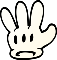 traditional cartoon doodle glove png