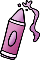 gradient cartoon doodle of a pink crayon png