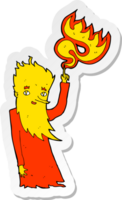 autocollant d'un esprit de feu de dessin animé png