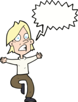 cartoon panicking man with speech bubble png