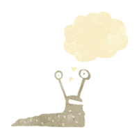 cartoon slug with thought bubble png