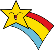 bonito desenho animado estrela do arco-íris png