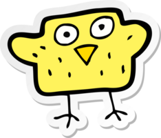 adesivo de um pássaro de desenho animado png