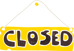 cartoon closed shop sign png