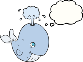 thought bubble cartoon whale spouting water png