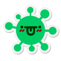 confused blushing virus sticker png