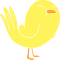 oiseau de dessin animé de style plat couleur png