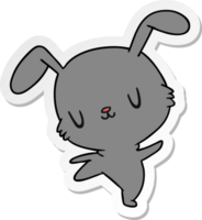 autocollant dessin animé kawaii mignon lapin poilu png