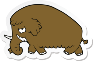 pegatina de un mamut de dibujos animados png