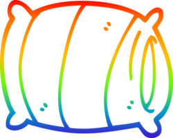rainbow gradient line drawing cartoon pillow png