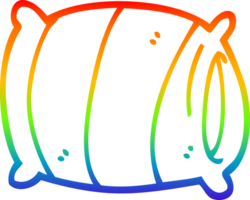 regenbooggradiënt lijntekening cartoon kussen png