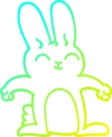 cold gradient line drawing cartoon grey rabbit png