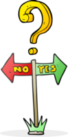 cartoon yes and no sign png