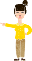 cartoon woman pointing png