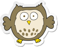 sticker of a cartoon owl png