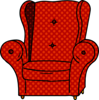 cartoon doodle of an old armchair png