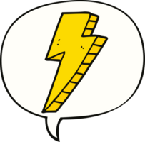 cartoon lightning bolt and speech bubble png