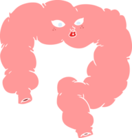 flat color style cartoon colon png