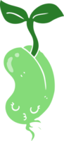 flat color style cartoon sprouting bean png