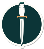 tattoo style sticker of a dagger png