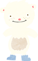 desenho animado Urso de pelúcia polar Urso vestindo chuteiras png