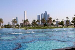 Abu Dhabi UAE 8 12 2023 . The city of Abu Dhabi is the capital of the United Arab Emirates photo