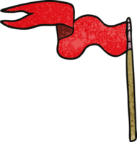 drapeau de griffonnage de dessin animé png