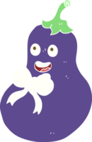 flat color illustration of eggplant png
