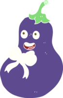 illustration en couleur plate d'aubergine png