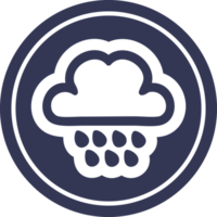 lluvia nube circular icono símbolo png