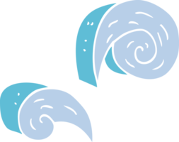 Élément de spirale décorative doodle dessin animé png