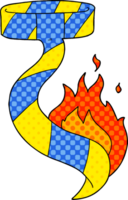 cartoon burning tie png