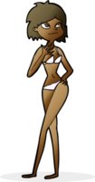 dessin animé, femme, dans, bikini png