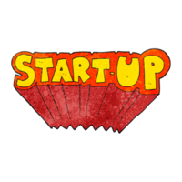 textured cartoon startup symbol png