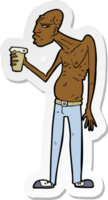 sticker of a cartoon hooligan png