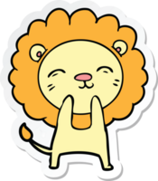 pegatina de un león de dibujos animados png