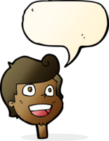 cartoon happy face with speech bubble png